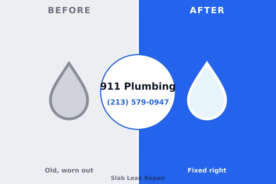 Before and after: plumbing repair Prospect, OH
